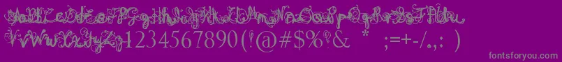 fuente DenneAngel – Fuentes Grises Sobre Fondo Morado