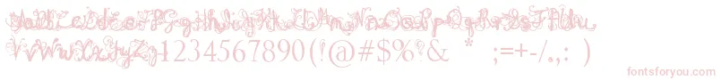 DenneAngel Font – Pink Fonts on White Background