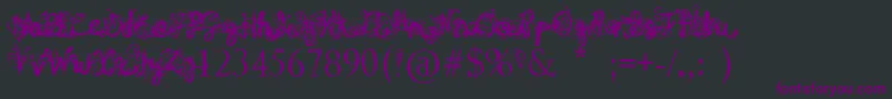 DenneAngel-Schriftart – Violette Schriften auf schwarzem Hintergrund
