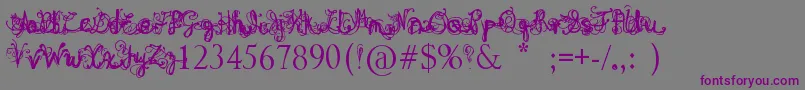 Шрифт DenneAngel – фиолетовые шрифты на сером фоне