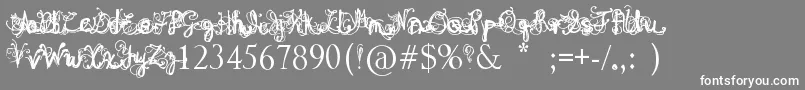 DenneAngel-Schriftart – Weiße Schriften auf grauem Hintergrund