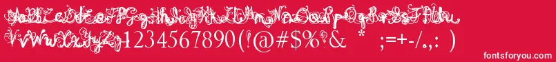 DenneAngel Font – White Fonts on Red Background