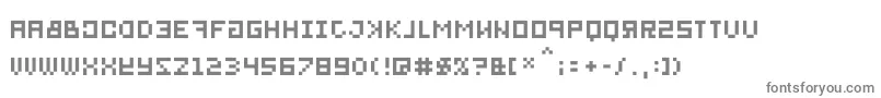 Bitmirror-fontti – harmaat kirjasimet valkoisella taustalla