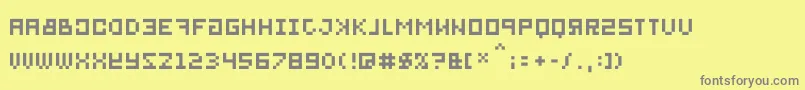 Bitmirror Font – Gray Fonts on Yellow Background