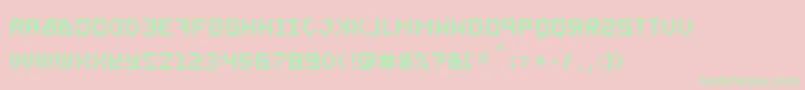 Bitmirror Font – Green Fonts on Pink Background