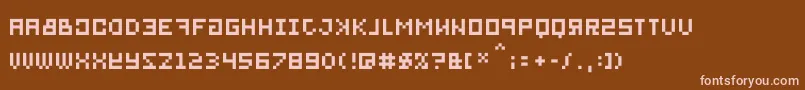 Czcionka Bitmirror – różowe czcionki na brązowym tle