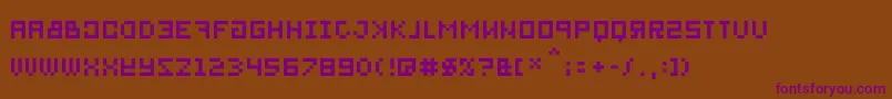 Fonte Bitmirror – fontes roxas em um fundo marrom