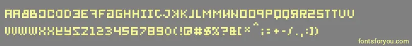 Bitmirror-fontti – keltaiset fontit harmaalla taustalla