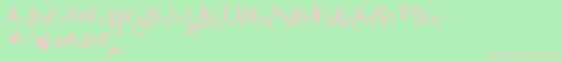 Blackhair Font – Pink Fonts on Green Background