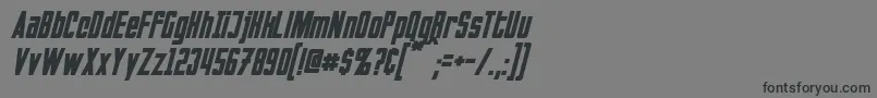 InvadersItalic Font – Black Fonts on Gray Background