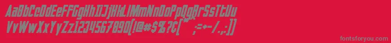 InvadersItalic Font – Gray Fonts on Red Background