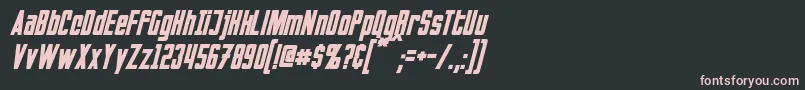 InvadersItalic Font – Pink Fonts on Black Background