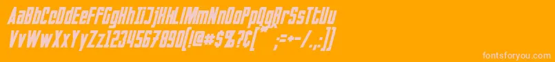Подробнее о шрифте InvadersItalic Шрифт InvadersItalic – розовые шрифты на оранжевом фоне