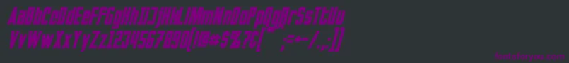 InvadersItalic Font – Purple Fonts on Black Background