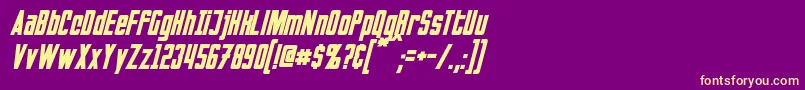 Подробнее о шрифте InvadersItalic Шрифт InvadersItalic – жёлтые шрифты на фиолетовом фоне