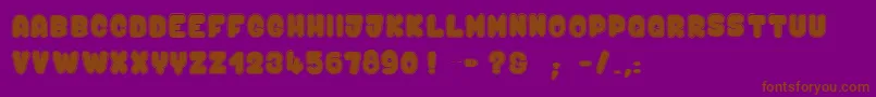 Kaboombang$ Font – Brown Fonts on Purple Background