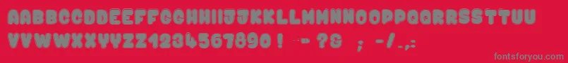 Kaboombang$ Font – Gray Fonts on Red Background