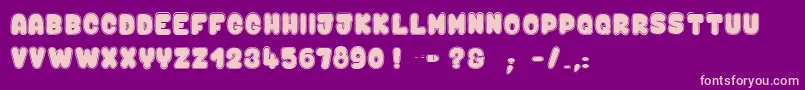 Kaboombang$ Font – Pink Fonts on Purple Background