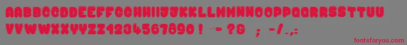 Kaboombang$ Font – Red Fonts on Gray Background