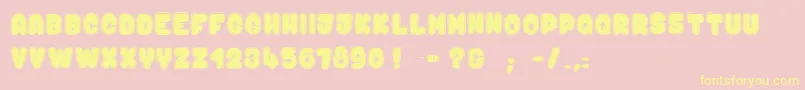 Kaboombang$ Font – Yellow Fonts on Pink Background