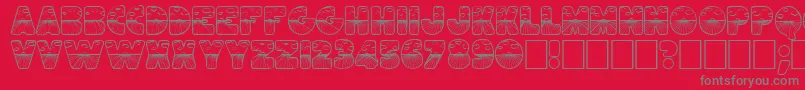Eastersunrise Font – Gray Fonts on Red Background