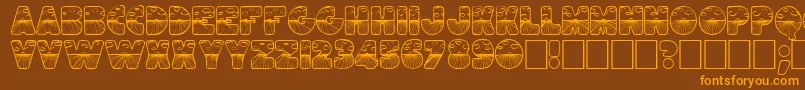 Eastersunrise Font – Orange Fonts on Brown Background