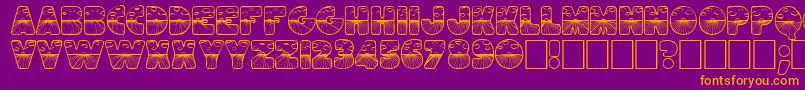 Eastersunrise Font – Orange Fonts on Purple Background