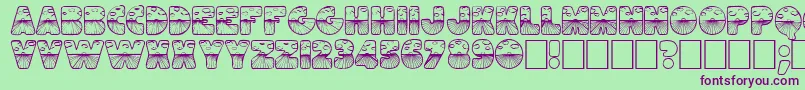 Eastersunrise Font – Purple Fonts on Green Background