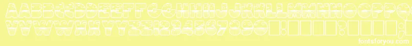 Eastersunrise Font – White Fonts on Yellow Background