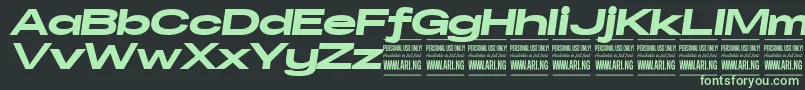 SpecifypersonalExexpblackitali Font – Green Fonts on Black Background