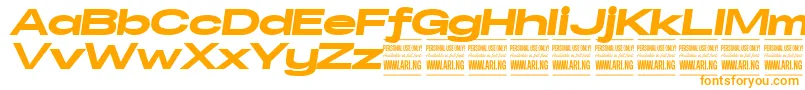 SpecifypersonalExexpblackitali Font – Orange Fonts on White Background