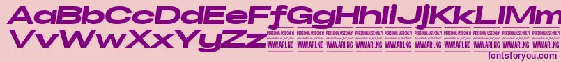 SpecifypersonalExexpblackitali-Schriftart – Violette Schriften auf rosa Hintergrund