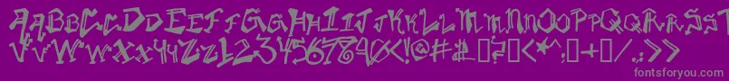 Krylongothic Font – Gray Fonts on Purple Background