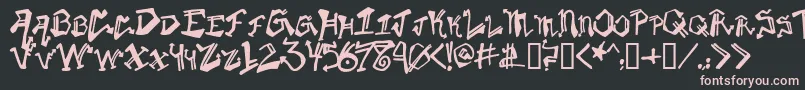 Krylongothic Font – Pink Fonts on Black Background
