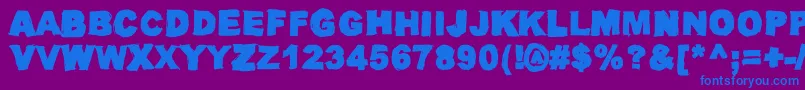 OilMakesYouRunFaster Font – Blue Fonts on Purple Background