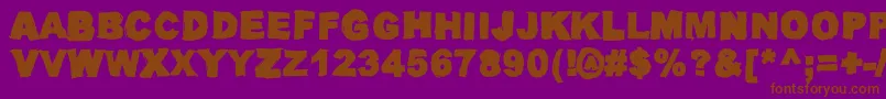 OilMakesYouRunFaster Font – Brown Fonts on Purple Background