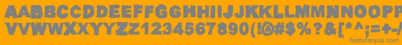 OilMakesYouRunFaster Font – Gray Fonts on Orange Background