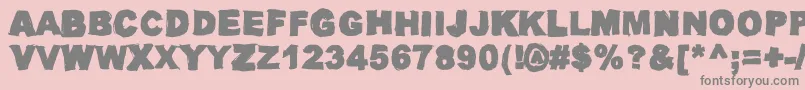 OilMakesYouRunFaster Font – Gray Fonts on Pink Background