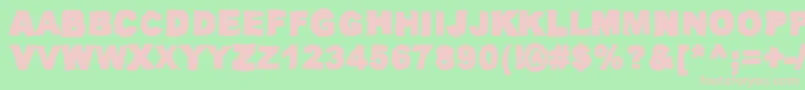OilMakesYouRunFaster Font – Pink Fonts on Green Background