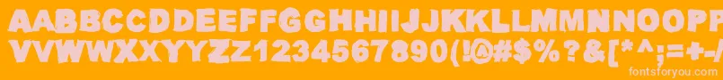 OilMakesYouRunFaster Font – Pink Fonts on Orange Background