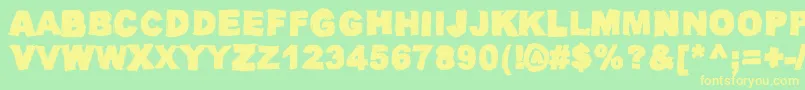 OilMakesYouRunFaster Font – Yellow Fonts on Green Background