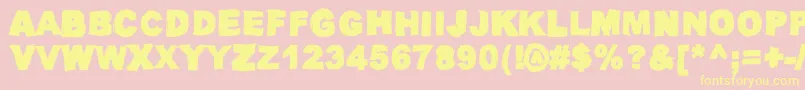 OilMakesYouRunFaster Font – Yellow Fonts on Pink Background