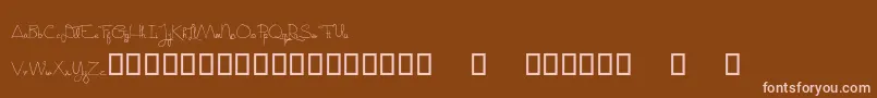 Шрифт Realistik – розовые шрифты на коричневом фоне