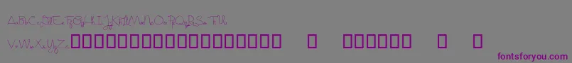 フォントRealistik – 紫色のフォント、灰色の背景