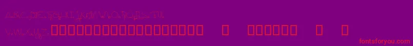 Шрифт Realistik – красные шрифты на фиолетовом фоне