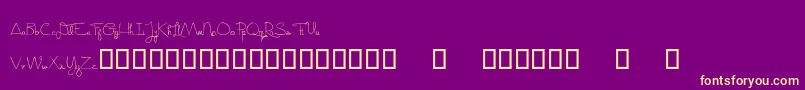 Шрифт Realistik – жёлтые шрифты на фиолетовом фоне
