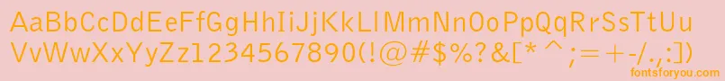 Bellgothiccbt Font – Orange Fonts on Pink Background