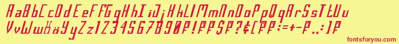 Salimc Font – Red Fonts on Yellow Background