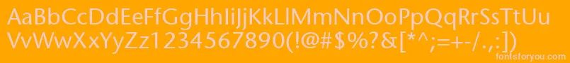 ItcStoneSansLt Font – Pink Fonts on Orange Background
