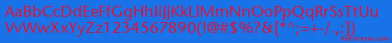 ItcStoneSansLt Font – Red Fonts on Blue Background